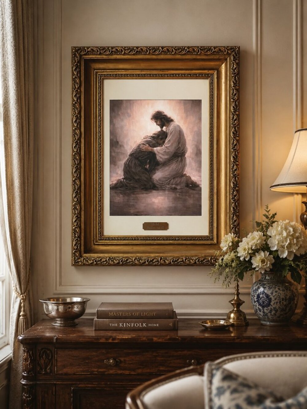 Held 8x10 Unframed Christian Art Print with Devotional